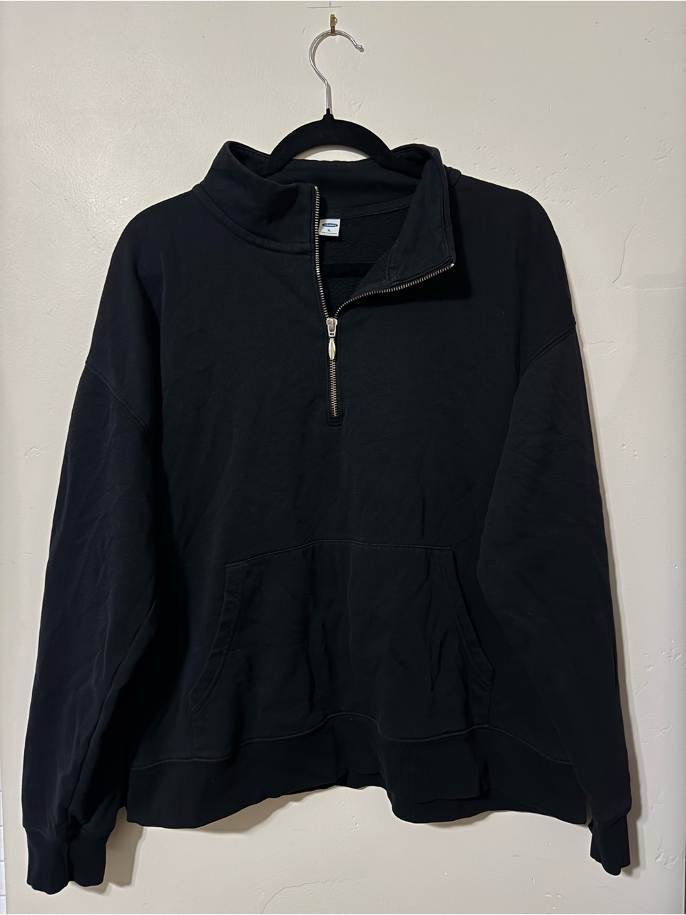 Old Navy Black Women's Half-Zip Pullover Hoodie